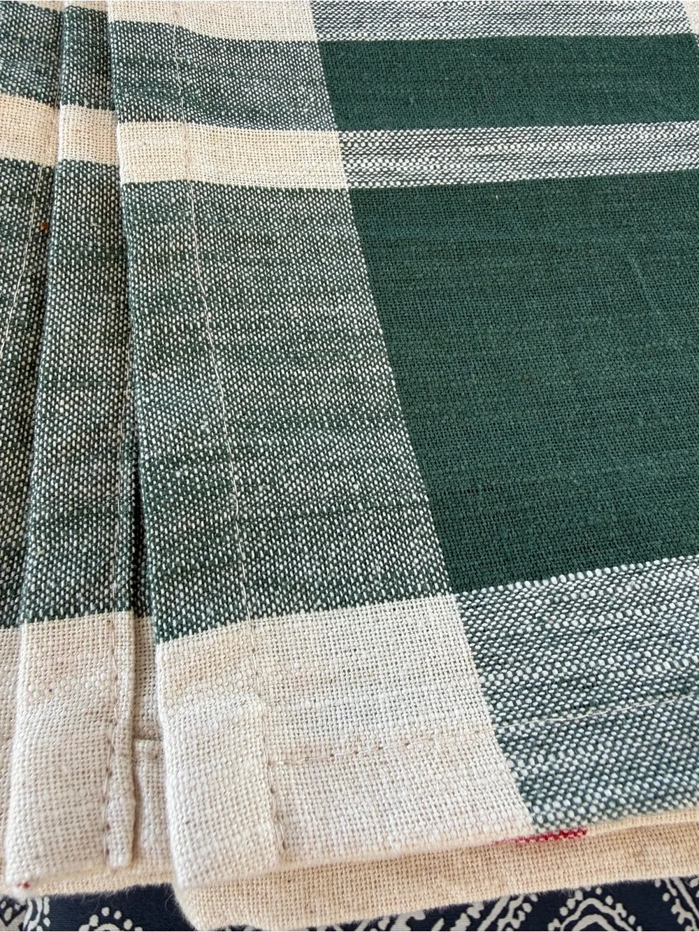 Bee & Willow Plaid cotton Holiday Tablecloth 60 x 144
